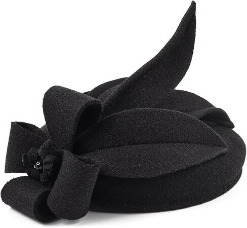 Wool Berets for Women,Stylish French Beret Hats for Girls Lady Painters Hat,Solid Color Fascinators Hats in Saudi Arabia
