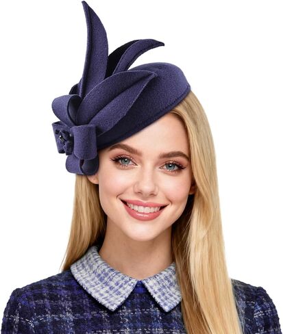 Wool Berets for Women,Stylish French Beret Hats for Girls Lady Painters Hat,Solid Color Fascinators Hats in Saudi Arabia
