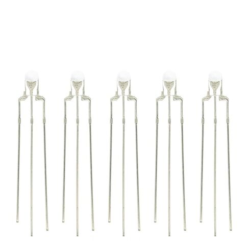LAUBEI 100PCS 3MM Round Clear Two Color Common Anode/Cathode LED Bi-Color Diode Light(R YG Clear Anode) in Saudi Arabia
