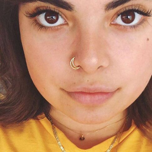30PCS Non Piercing Lip Ring, Fake Nose Ring Clip On, Stainless Steel Faux Lip Ring Jewelry for Women, Men in Saudi Arabia