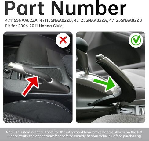 Emergency Parking Brake Handle Cover, Car Handbrake Cover Fit for 2006 2007 2008 2009 2010 2011 Honda Civic 47115-SNA-A82 in Saudi Arabia
