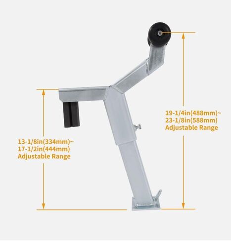 Adjustable Short Nose Boat Trailer Winch Stand with Roller Universal Galvanized in Saudi Arabia