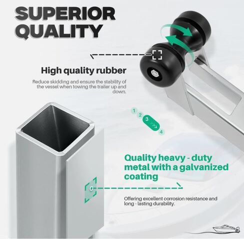 Adjustable Short Nose Boat Trailer Winch Stand with Roller Universal Galvanized in Saudi Arabia