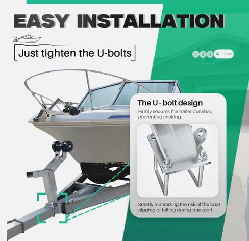 Adjustable Short Nose Boat Trailer Winch Stand with Roller Universal Galvanized in Saudi Arabia