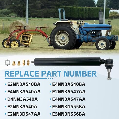 E2NN3A540BA أسطوانة التوجيه الكهربائية 1/2 بوصة، 7/16 بوصة خيط متوافق مع Ford & New Holland Tractor 2000 2600 3000 3600 4000 4600 سلسلة استبدال D4NN3A540A E4NN3A540AA E2NN3A540BA E2NN3D547AA in Kuwait