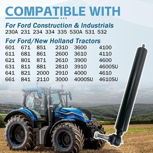 E2NN3A540BA أسطوانة التوجيه الكهربائية 1/2 بوصة، 7/16 بوصة خيط متوافق مع Ford & New Holland Tractor 2000 2600 3000 3600 4000 4600 سلسلة استبدال D4NN3A540A E4NN3A540AA E2NN3A540BA E2NN3D547AA in Kuwait