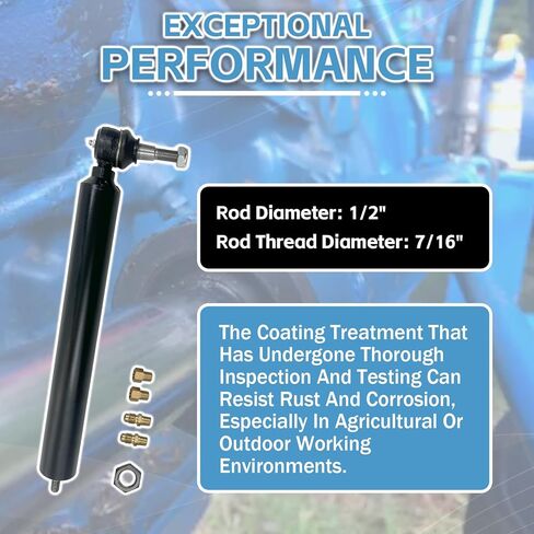 E2NN3A540BA أسطوانة التوجيه الكهربائية 1/2 بوصة، 7/16 بوصة خيط متوافق مع Ford & New Holland Tractor 2000 2600 3000 3600 4000 4600 سلسلة استبدال D4NN3A540A E4NN3A540AA E2NN3A540BA E2NN3D547AA in Kuwait