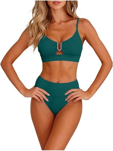 Sexy Backless One Piece Swimsuit Solid Ribbed Texture with Removable Padded Bra Slim Fit Conservative Cut Bathing Suit in Saudi Arabia
