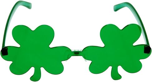 2 Pcs St. Patrick's Day Green Shamrock Glasses,Irish Clover Eyeglasses for Women Men Kids Party Favor and Dress Up in Kuwait