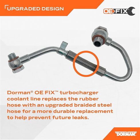 خط تغذية سائل تبريد الشاحن التوربيني Dorman 667-654 متوافق مع موديلات مختارة (OE FIX) in Kuwait