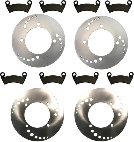 KIT-20494772008477، دوارات ووسادات الفرامل الأمامية والخلفية تناسب موديلات Polaris Ranger 900 Crew 2014-2019 in Saudi Arabia