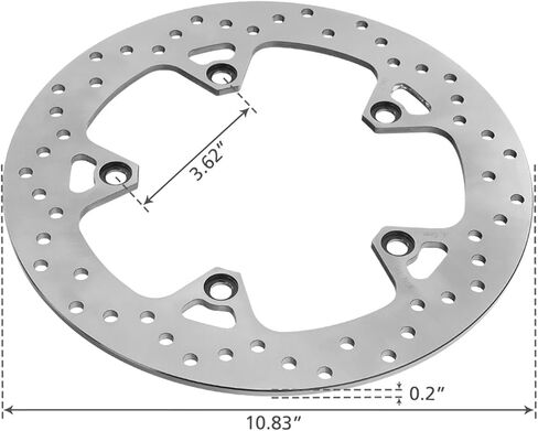 TCMT Silver Rear Brake Disc Rotor Fit For BMW R1200GS R1250GS R1200RT 2013-2020 15 16 18 in Saudi Arabia