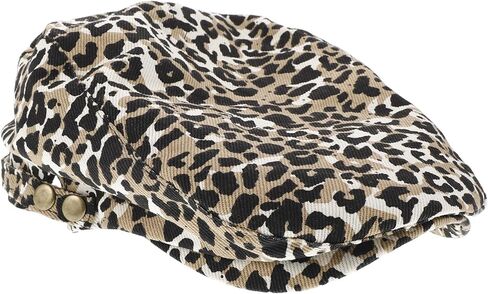 ARTIBETTER Leopard Print Newsboy Cap Women’s Beret Hat Adjustable Driving Artist Cap Spring Autumn Corduroy Painter Hat for Party Dance in Saudi Arabia