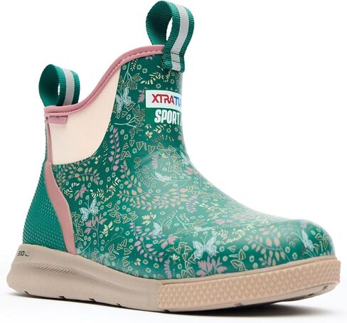 Xtratuf Women's 6 Inch Sport Ankle Deck Boot, Green, 9 in Saudi Arabia