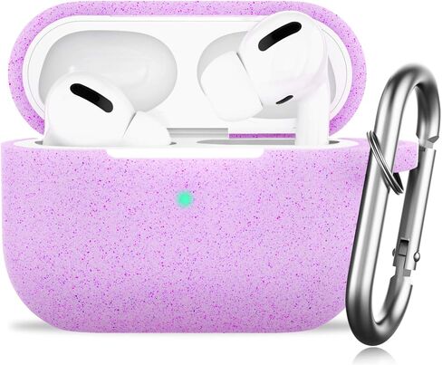 بالنسبة إلى AirPods Pro (الجيل الثاني/الجيل الأول) ، فإن غطاء السيليكون الواقي مع سلسلة مفاتيح ، متوافق مع Apple Airpods Pro 2 ، LED الأمامي المرئي (الأسود) in Kuwait