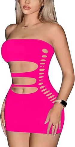 فساتين مثيرة بدون أكمام للنساء، فستان ضيق على شكل أنبوب، فساتين بادي دول، ملابس داخلية، ملابس كلوبوير in Kuwait