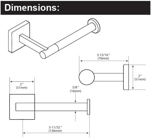موين حامل ورق التواليت BP1808BN من تريفا، نيكل مصقول in Kuwait