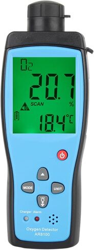 Handheld Rechargeable Oxygen Detector Gas Analyzer for Outdoor Industry 100‑240V, Easy to Use for Factories and Offices, ABS Material in Saudi Arabia