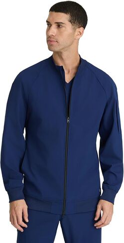 BARCO One Amplify Scrub Warm-Up Jacket for Men - Front Closure Medical Warm-Up, 4-Way Stretch Men's Warm-Up Jacket in Kuwait