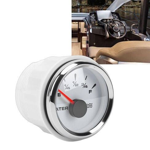 Fockety Water Level Gauge, 52mm 0-190 0-180 10-180 240-33 240-30 RV Truck Water Tank Gauge Adjustable Backlight Pointer for Tank Level Fuel Meter for Generator in Saudi Arabia