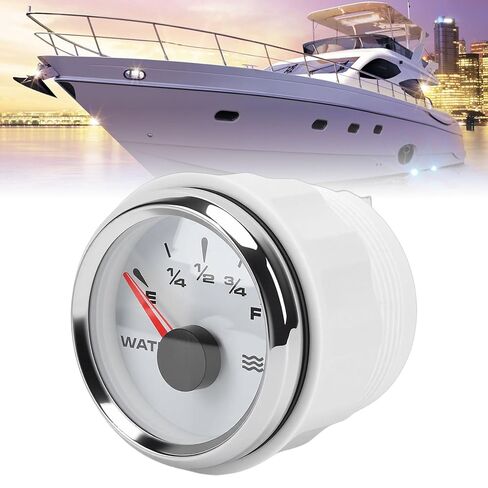 Fockety Water Level Gauge, 52mm 0-190 0-180 10-180 240-33 240-30 RV Truck Water Tank Gauge Adjustable Backlight Pointer for Tank Level Fuel Meter for Generator in Saudi Arabia