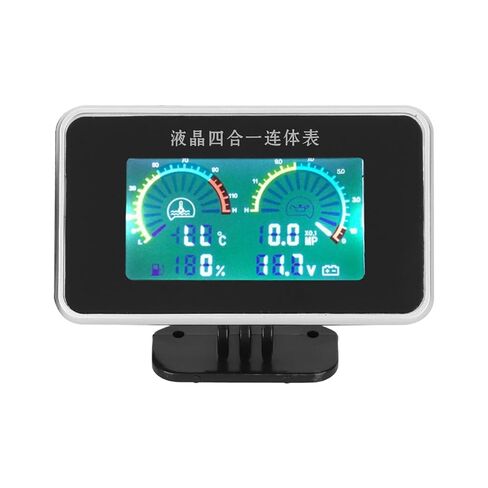 شاشة LCD رقمية للسيارة 4 في 1 من Srliya، مقياس الفولتميتر للوقود ودرجة حرارة الماء ومقياس ضغط الزيت، مع وظيفة مضادة للاهتزاز وإعداد سريع، لتطبيق واسع للمركبات DC 9V 36V in Kuwait