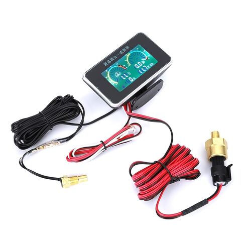 شاشة LCD رقمية للسيارة 4 في 1 من Srliya، مقياس الفولتميتر للوقود ودرجة حرارة الماء ومقياس ضغط الزيت، مع وظيفة مضادة للاهتزاز وإعداد سريع، لتطبيق واسع للمركبات DC 9V 36V in Kuwait