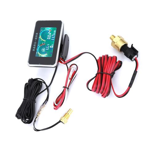 شاشة LCD رقمية للسيارة 4 في 1 من Srliya، مقياس الفولتميتر للوقود ودرجة حرارة الماء ومقياس ضغط الزيت، مع وظيفة مضادة للاهتزاز وإعداد سريع، لتطبيق واسع للمركبات DC 9V 36V in Kuwait