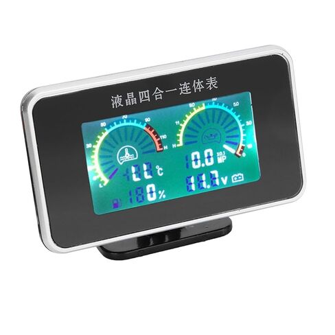 شاشة LCD رقمية للسيارة 4 في 1 من Srliya، مقياس الفولتميتر للوقود ودرجة حرارة الماء ومقياس ضغط الزيت، مع وظيفة مضادة للاهتزاز وإعداد سريع، لتطبيق واسع للمركبات DC 9V 36V in Kuwait
