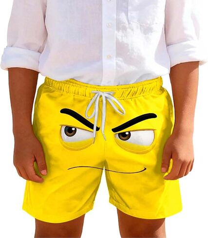 Boys Beach Shorts Funny Graphic Summer Quick Dry Swim Trunks Novelty Beachwear Sports Vacation Shorts with Pockets in Kuwait