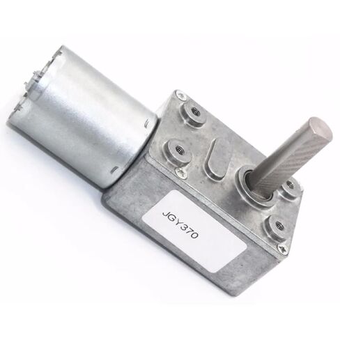 محرك علبة التروس الدودية JGY-370 DC، طول العمود 25 مم، محرك تروس ذاتي القفل، 3 فولت 6 فولت 9 فولت 12 فولت 24 فولت، محرك فرشاة عزم دوران عالي للأجهزة المنزلية لمروحة القارب (10 دورة في الدقيقة 12 فولت) in Kuwait