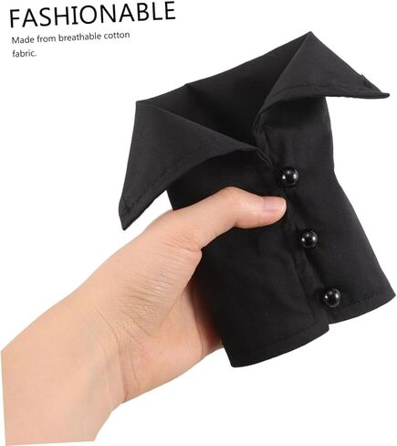 1 Fake Cotton Wrist Sleeve Arm Cuff Detachable Fake Sleeve Removable Wrist Detachable Cuff False Sleeves Hand Sleeves Shirts Black in Saudi Arabia