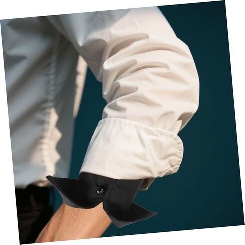 1 Fake Cotton Wrist Sleeve Arm Cuff Detachable Fake Sleeve Removable Wrist Detachable Cuff False Sleeves Hand Sleeves Shirts Black in Saudi Arabia