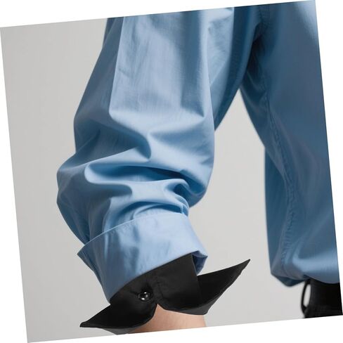 1 Fake Cotton Wrist Sleeve Arm Cuff Detachable Fake Sleeve Removable Wrist Detachable Cuff False Sleeves Hand Sleeves Shirts Black in Saudi Arabia