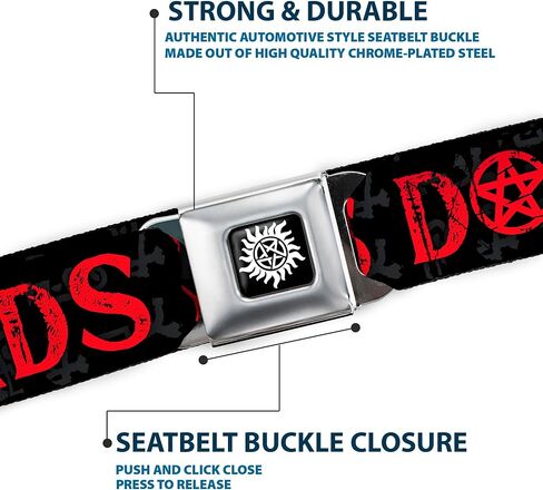 Supernatural Seatbelt Buckle Belt, Well Kids Dont Try This at Home Symbols in Saudi Arabia