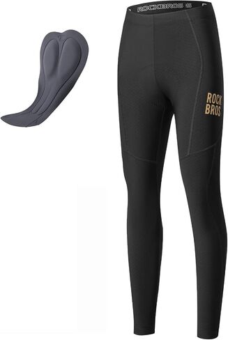 ROCKBROS Men's Cycling Pants Winter Bike Pants Padded Fleece Lined Cycling Tights for Mountain Road Dirt Bike Riding Running in Saudi Arabia