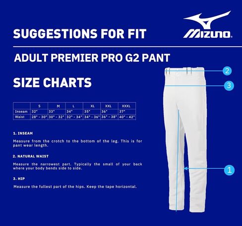 Mizuno Men's Standard Premier Pro Pant G2, Light Blue in Saudi Arabia
