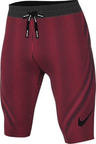 جوارب نايكي AeroSwift الرجالية Dri-FIT ADV للجري بطول 1/2 (FN3369-015، أسود/قرمزي ساطع/سبجي/أسود) مقاس كبير in Kuwait
