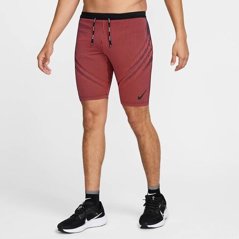 جوارب نايكي AeroSwift الرجالية Dri-FIT ADV للجري بطول 1/2 (FN3369-015، أسود/قرمزي ساطع/سبجي/أسود) مقاس كبير in Kuwait