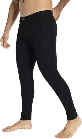 Men's Thermal Base Layer Leggings, Long Johns, Moisture-Wicking Winter Underwear, Made in Turkey, Black in Saudi Arabia