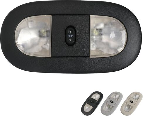 TQPONLY وحدة التحكم العلوية LED مصباح خريطة القبة، لـ 2004-2008 Ford F150 مصابيح داخلية ممتدة للكابينة/SuperCrew مع مفتاح فتحة سقف (أسمر) in Kuwait