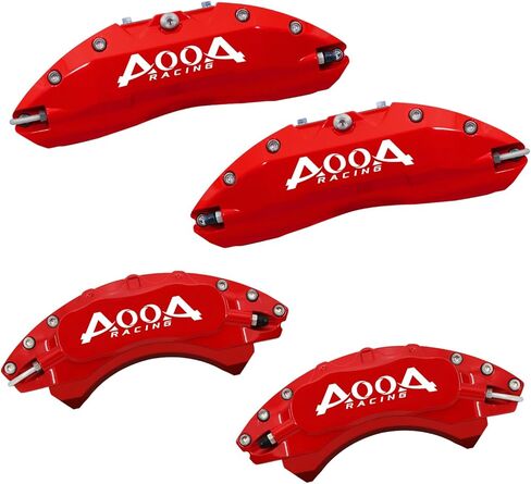 أغطية فرجار AOOA أغطية فرجار فرامل من الألومنيوم باللون الأحمر مناسبة لسيارة Toyota 4 Runner 2006-2024 (أمامي وخلفي) in Kuwait