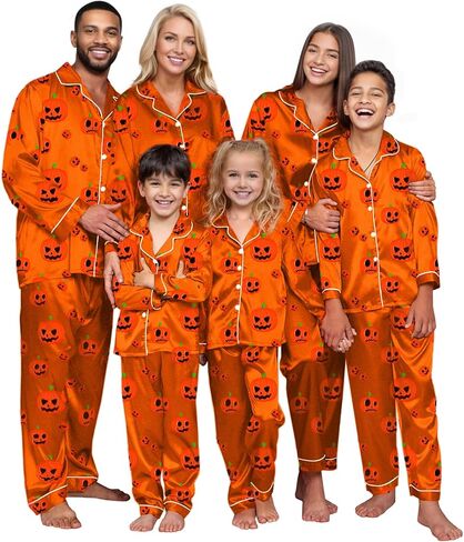IFFEI Family Halloween Pajamas Matching Sets 2 Pcs Buttons Pjs Long Sleeve Halloween Costumes Woman 2025 with pockets in Saudi Arabia