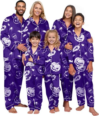 IFFEI Family Halloween Pajamas Matching Sets 2 Pcs Buttons Pjs Long Sleeve Halloween Costumes Woman 2025 with pockets in Saudi Arabia