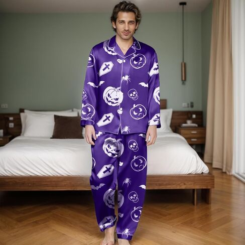 IFFEI Family Halloween Pajamas Matching Sets 2 Pcs Buttons Pjs Long Sleeve Halloween Costumes Woman 2025 with pockets in Saudi Arabia