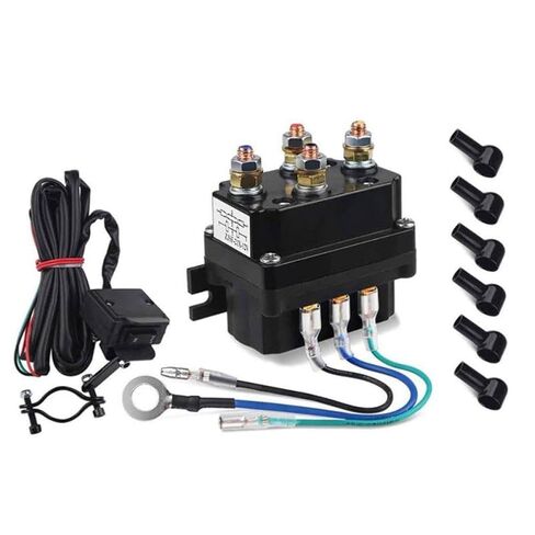 Twin Wireless Remote Control Kit 12V 250A Winch Solenoid Relay Contactor for Car Motorcycle Off Road Vehicles Roaders Compatible with Winch Systems in Kuwait