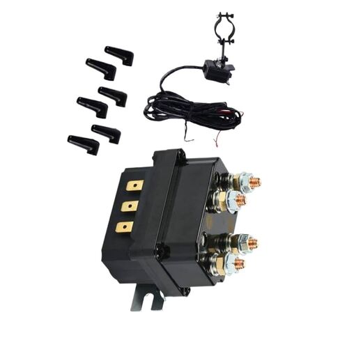 Twin Wireless Remote Control Kit 12V 250A Winch Solenoid Relay Contactor for Car Motorcycle Off Road Vehicles Roaders Compatible with Winch Systems in Kuwait