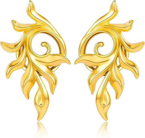 DOEARKO 2 Pcs Stainless Steel Ear Gauges Feather Design Ear Tunnels and Plugs Screw Back Double Flared Expanders for Stretched Ears Body Jewelry for Men & Women in Kuwait