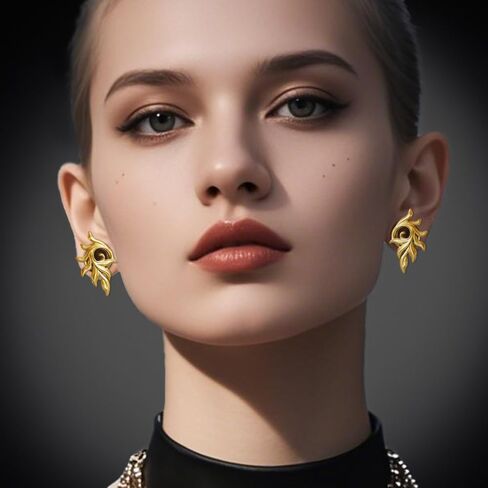 DOEARKO 2 Pcs Stainless Steel Ear Gauges Feather Design Ear Tunnels and Plugs Screw Back Double Flared Expanders for Stretched Ears Body Jewelry for Men & Women in Kuwait