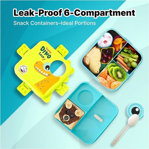 Bento Box for Kids Toddler Lunch Containers for Kids Lunch Boxes, Kids School Bento Lunch Box, Leak proof Lunch Containers, Dinosaur Lunch box in Saudi Arabia